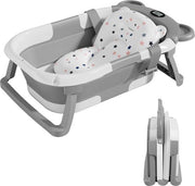 Opvouwbaar bad per bambino con cuscino e termometro integrato - con supporto per vasca da bagno - ideale come regalo di nascita per bambini - bad per bambino da 0 anni