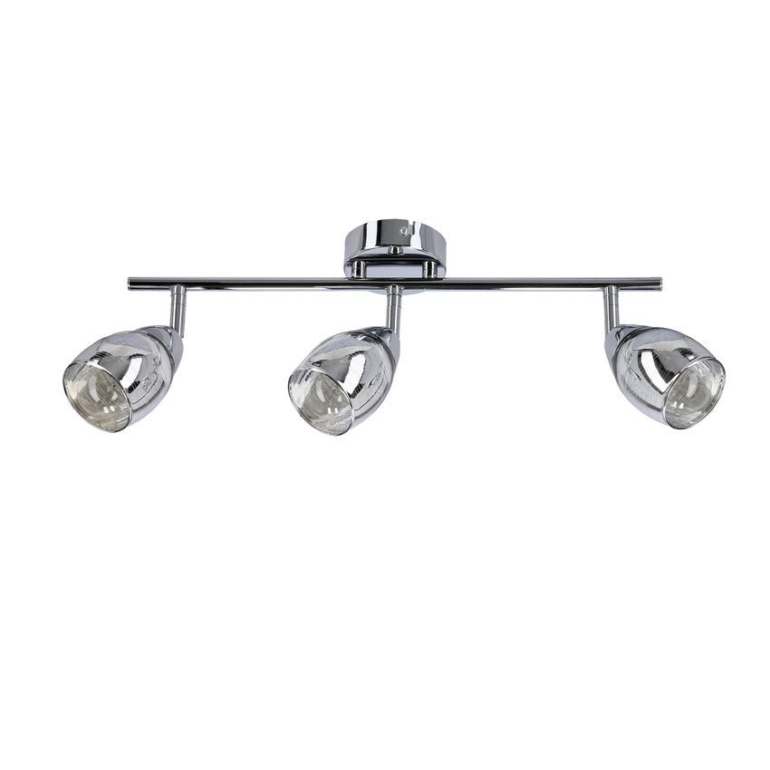 Plafoniera Candellux Milton 3 luci E14 cromo vetro