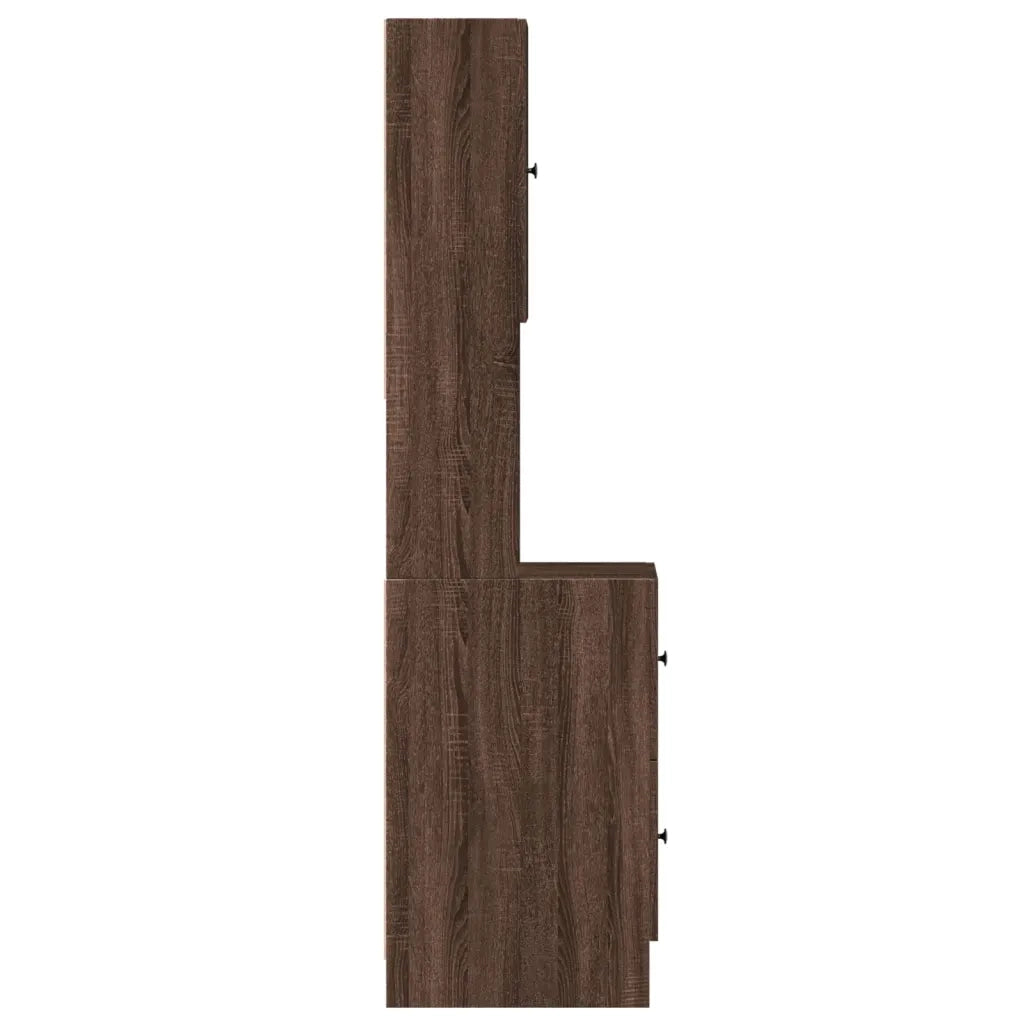 Mobile da cucina-Armadio da cucina Rovere Marrone 35x50x180 cm Legno Multistrato