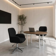 Sedie da scrivania girevoli 2 pz 54 x 58 x 90 cm Nero Tessuto 3428297