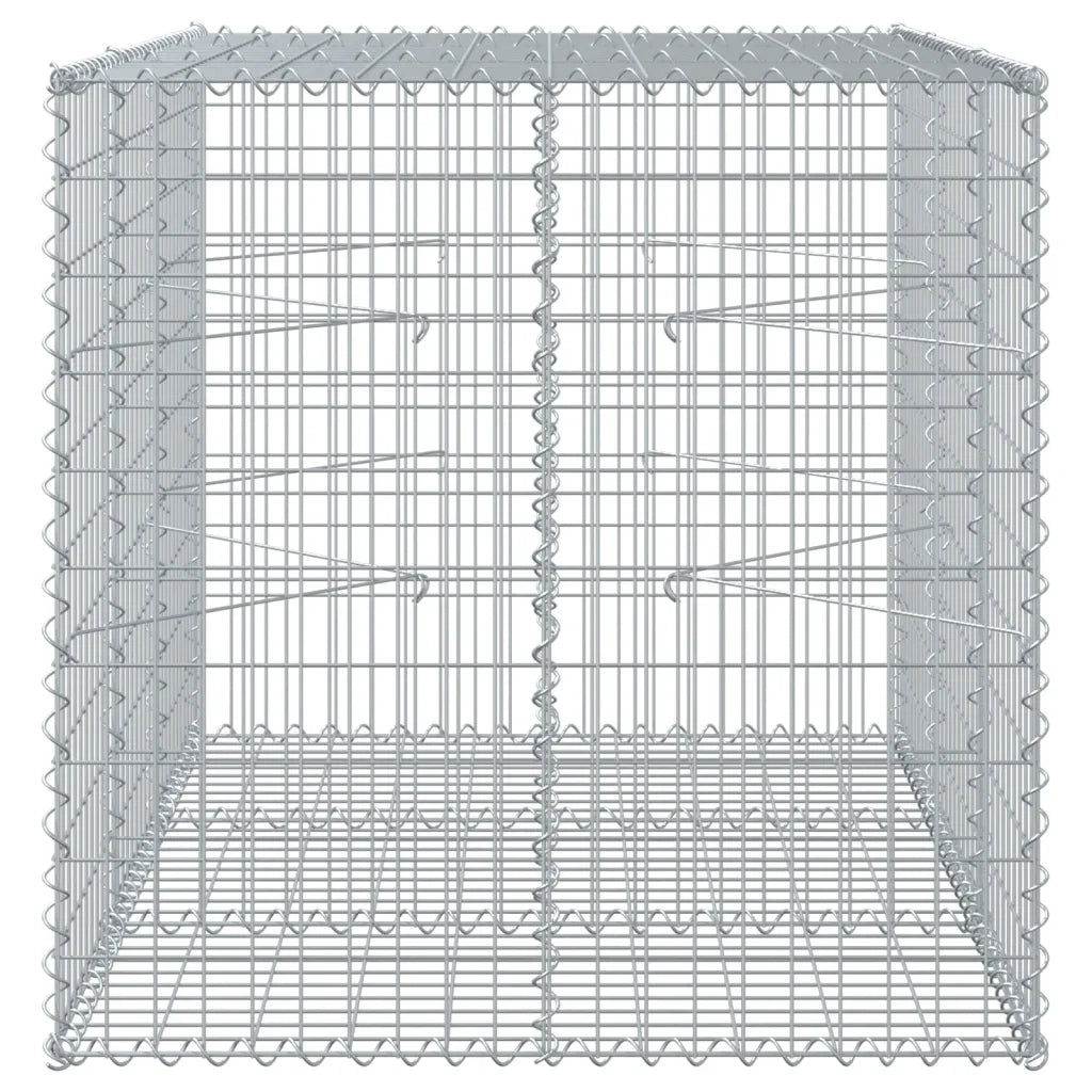 Cesto Gabbione con Copertura 150x100x100 cm in Ferro Zincato 3295191