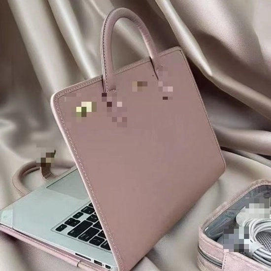 Tas per laptop, protezione per laptop, borsa per laptop, stile femminile rosa, adatto per laptop da 16 pollici, pelle PU