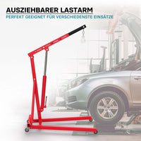 gruetta idraulica da officina per sollevamento motori, gru manuale pieghevole con braccio regolabile, carico max 500kg