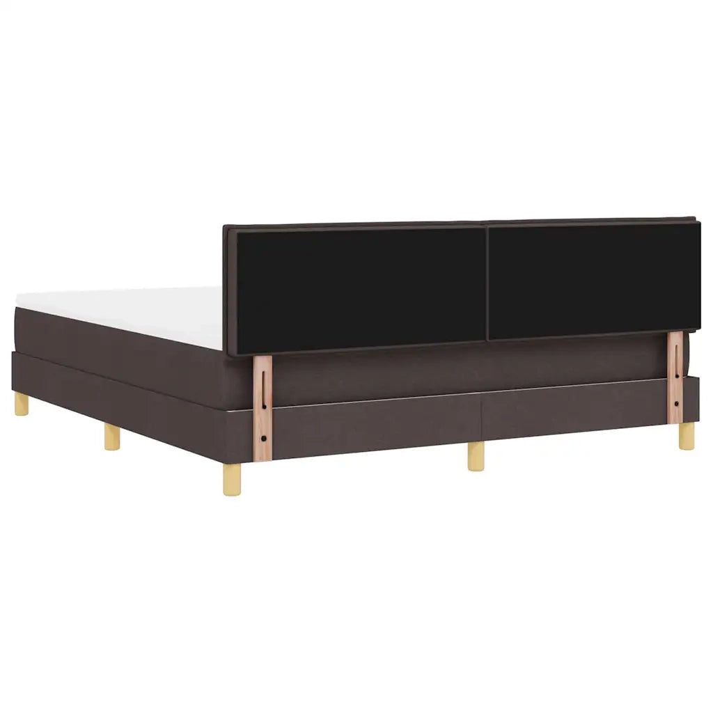 Letto a molle con materasso Marrone Scuro 180 x 200 cm Tessuto 3339017