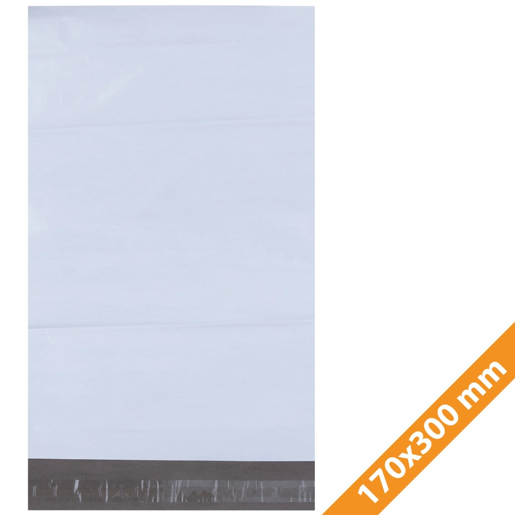 Buste da Spedizione Bianche 170 x 300 mm 100 Pezzi – LDPE Resistente, Impermeabile, Antistrappo