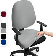 Copri Bureaustoelo Elastico - Copertura per Bureaustoelo - Stoelo Riscaldabile - Copertura in Poliestere Adattabile - Adatto per Sedili Rotanti - 2 Pezzi - Copri Sedile