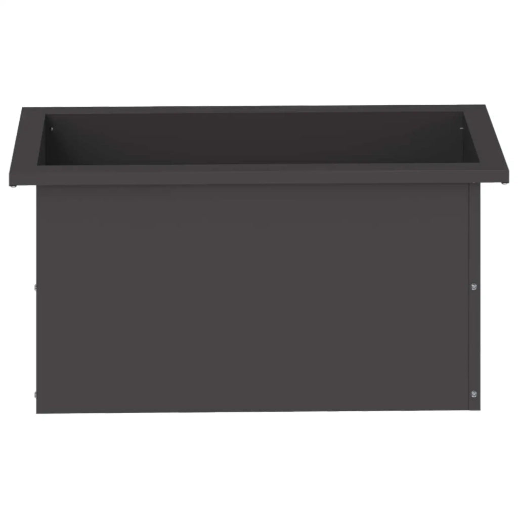 Fioriera da giardino con LED Nero 30 x 60 x 30 cm Acciaio 8008084