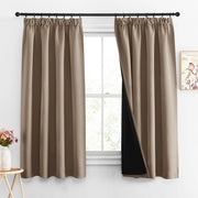 Veli 100% Verduisteranti - Veli per Finestre 2 Pezzi - Isolamento Termico - 140x145cm - Poliestere - Soffici e Comfortevoli - Veli per la Riflessione della Luce