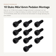 10 Pezzi di Viti a Pedale M6x16mm per Montaggio Sicuro