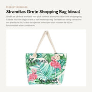 Borsa da Spiaggia XXL Impermeabile - Borsa da Spiaggia con Cerniera - Borsa da Spiaggia in Rete - Borsa da Spiaggia con Chiusura a Cerniera - Borsa da Spiaggia Ibiza - Adatta per Vacanze - Borsa da Spesa