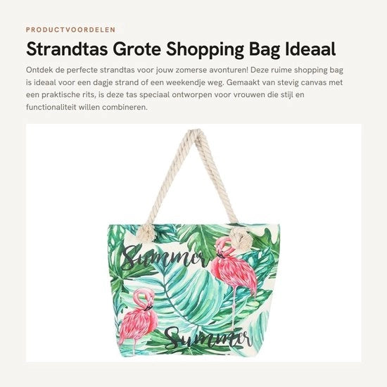 Borsa da Spiaggia XXL Impermeabile - Borsa da Spiaggia con Cerniera - Borsa da Spiaggia in Rete - Borsa da Spiaggia con Chiusura a Cerniera - Borsa da Spiaggia Ibiza - Adatta per Vacanze - Borsa da Spesa
