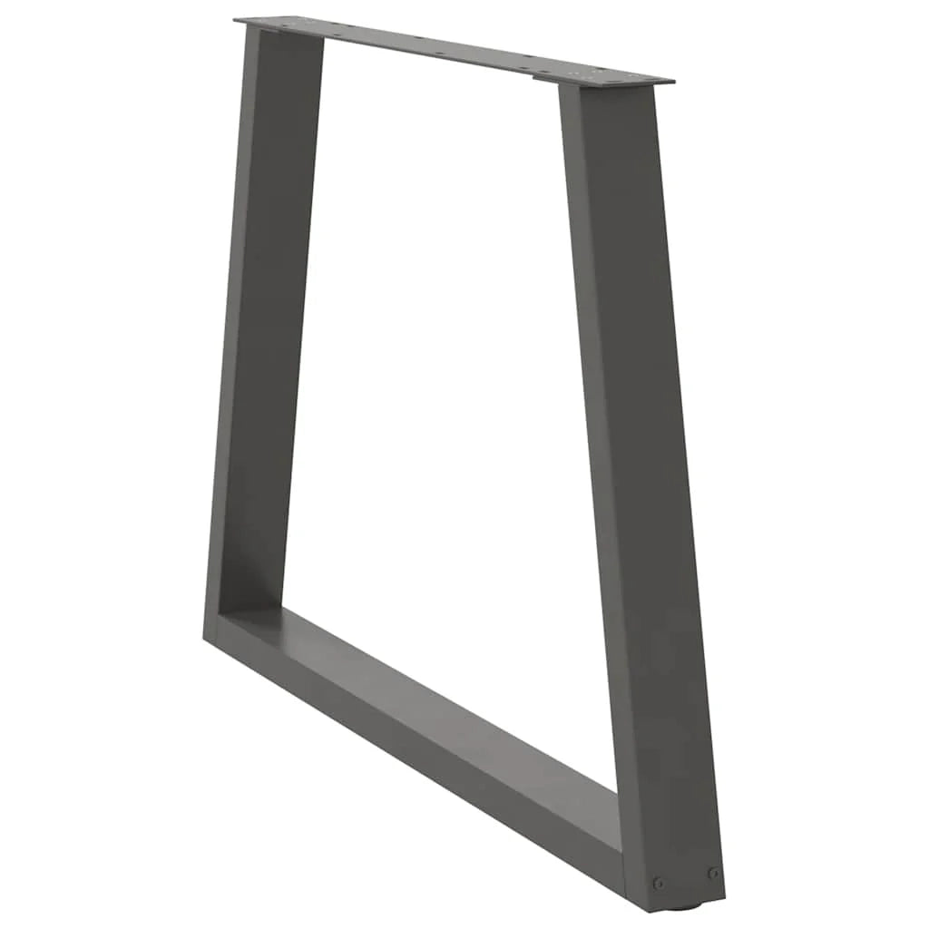 Set di 2 gambe per tavolo da pranzo regolabili dal design moderno a forma di V 90 x 72 cm acciaio antracite 02_0056867