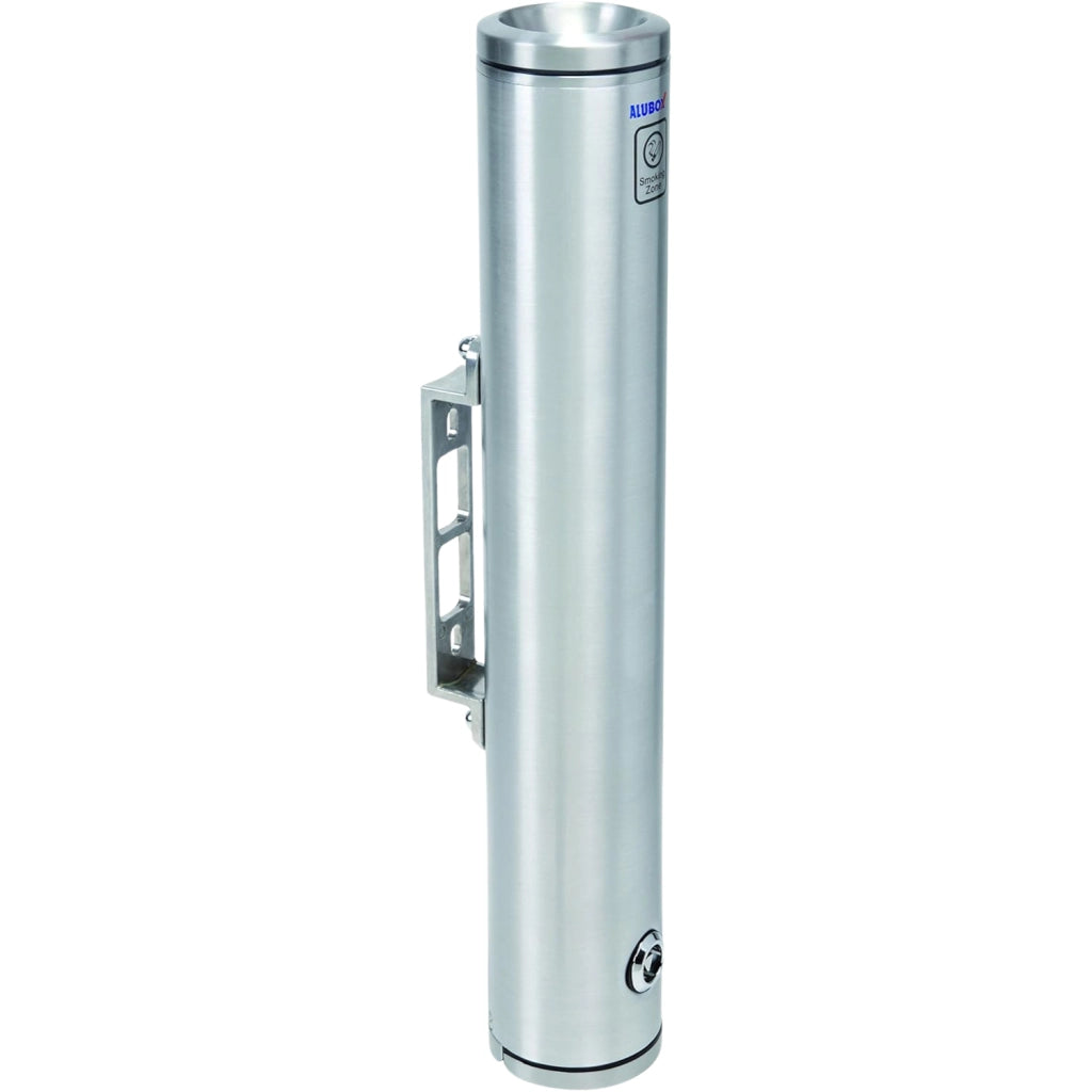 ALUBOX Posacenere Da Esterno A Muro In Alluminio Satinato Portacenere Da Esterno 8X8X48 Cm Kit Di Installazione E Pulizia Incluso Posacenere Da Muro 2 Kg Adatto Per Esterno E Interno
