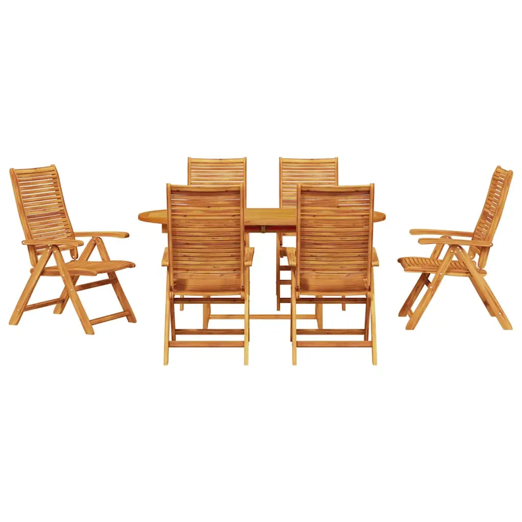 Set da Pranzo per Giardino 7 pcs Marrone 3375719