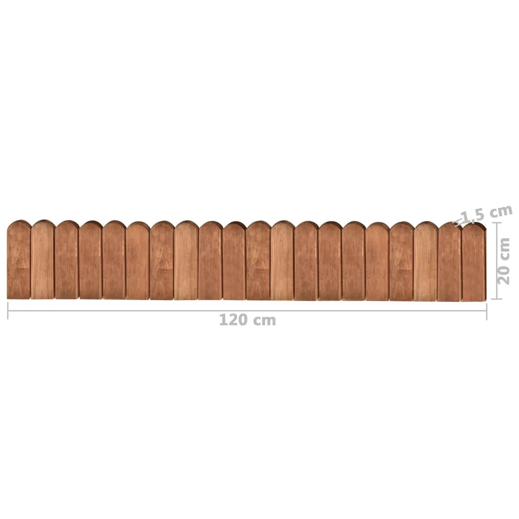 Rotoli di Bordura 3 pz 120 cm in Legno di Pino Impregnato 3053645