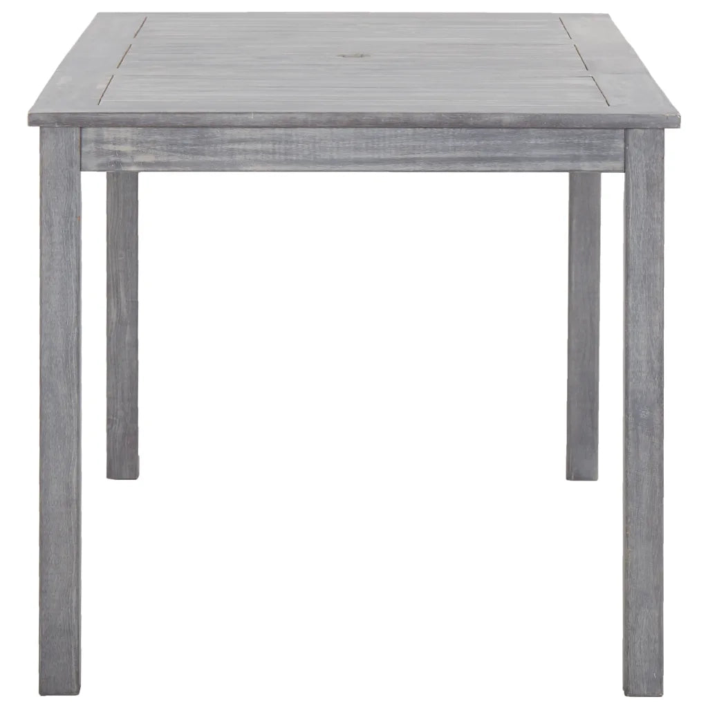 Set da Pranzo da Giardino 5 pz Grigio Legno Massello di Acacia