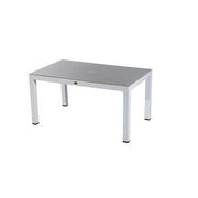 ARREDO SEGINUS TAVOLINO CON PIANO IN VETRO CM. 150X90X75H CAPPUCCINO-BIANCO