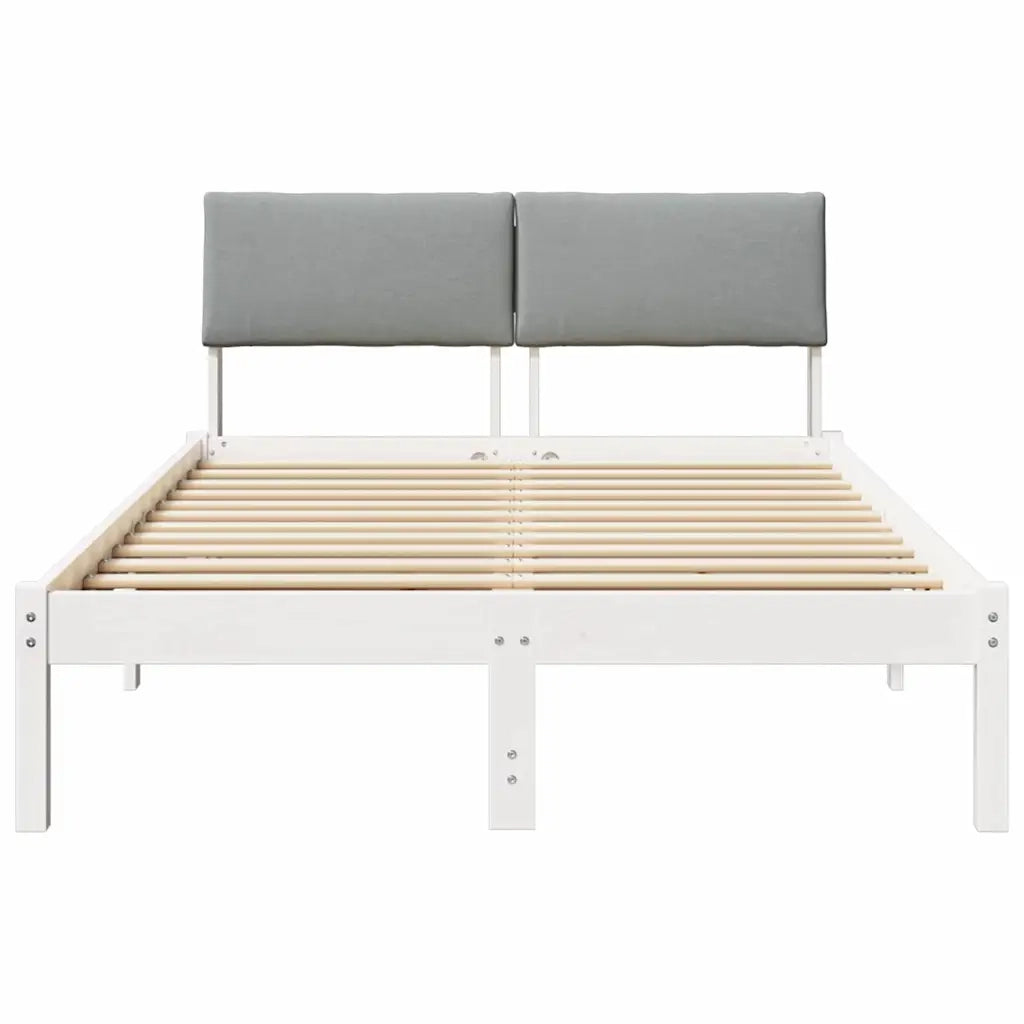 Struttura del Letto Bianco e grigio chiaro 120 x 200 cm 878543