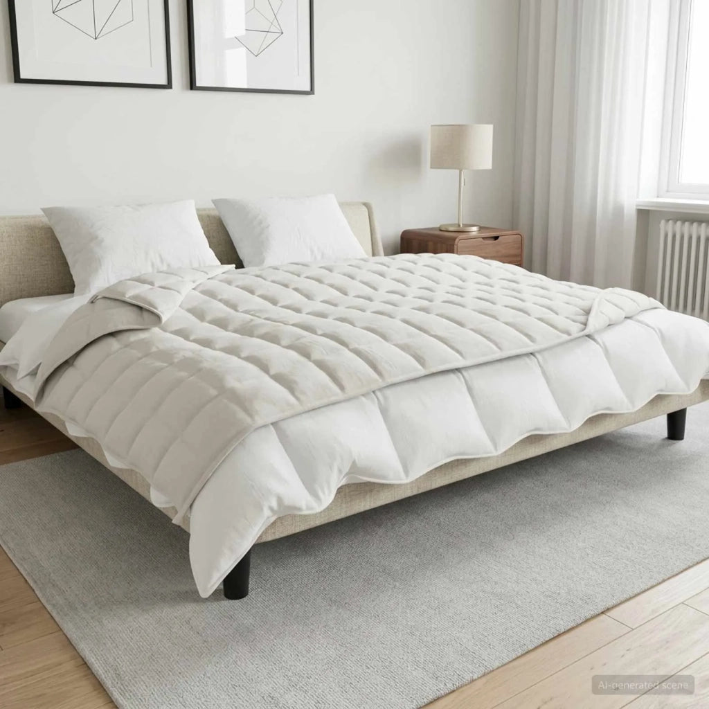 Coperta Ponderata Bianco 152 x 203 cm 7 kg 100% Cotone 205T 3442927
