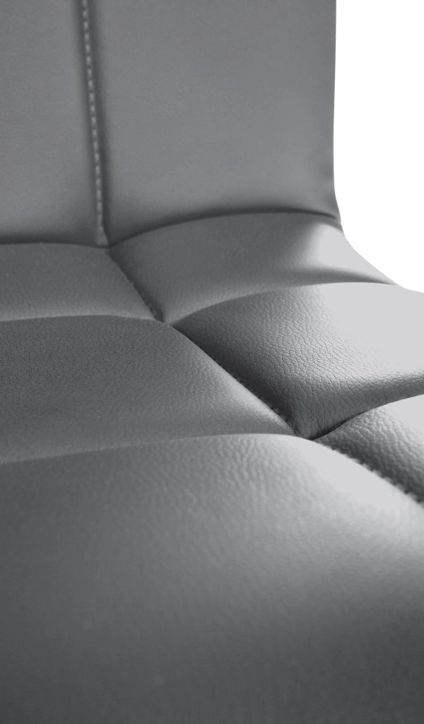 Sedia lounge Palma V2 in similpelle grigio