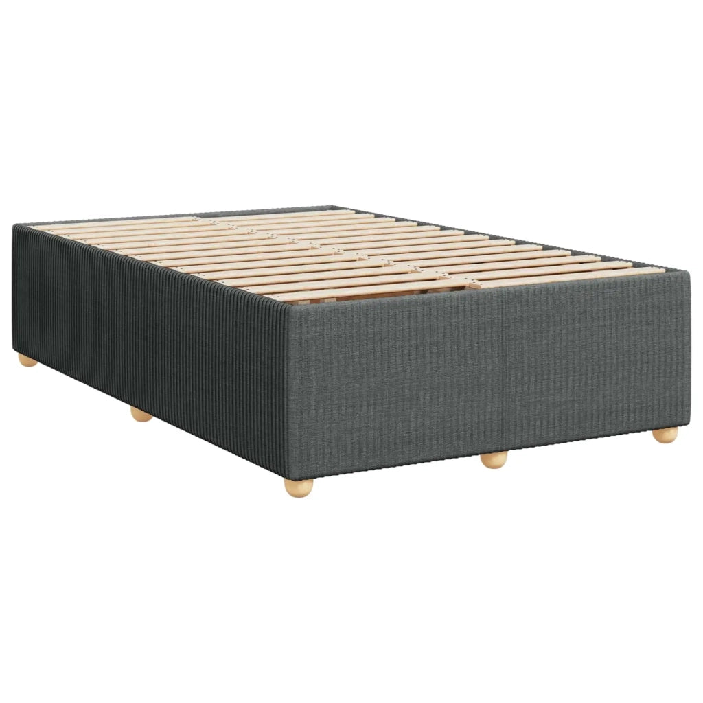 Letto Box Spring LED con Materasso Grigio Scuro 120 x 200 cm 3455840