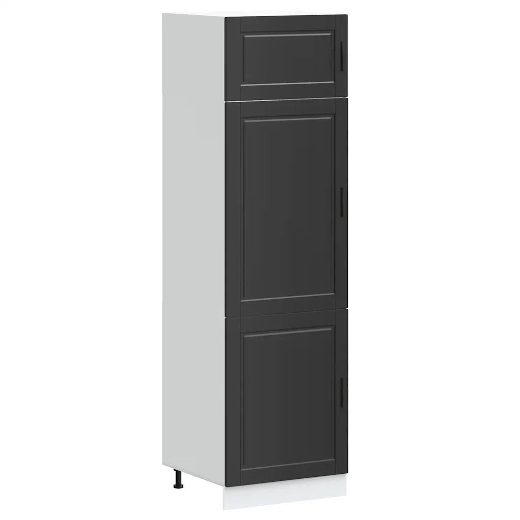 Armadio da Cucina Porto Nero in Legno Multistrato
