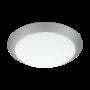 MARS 1 PLAFONIERA 60W E27 ARGENTO E VETRO BIANCO - EGLO 89248