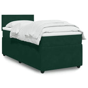 Giroletto a Molle con Materasso Verde Scuro 100x200 cm Velluto 3287659