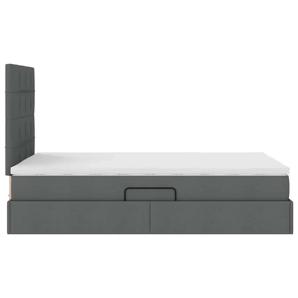 Letto con contenitore e materasso Grigio scuro 120 x 190 cm 3371767