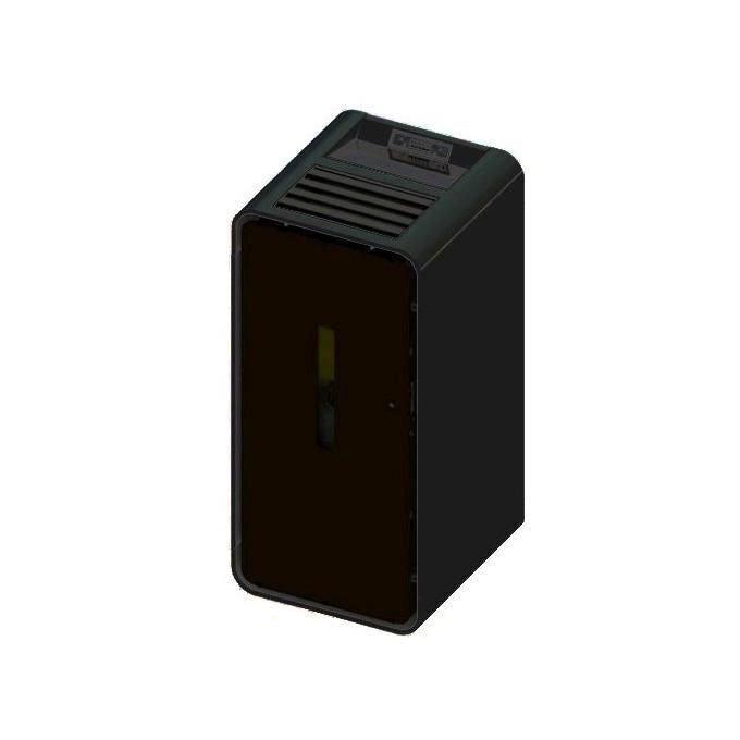 COLA LA11F90Y Ambra Lux Stufa a pellet ventilata in acciaio verniciato con telecomando e pulizia automatica colore Nero