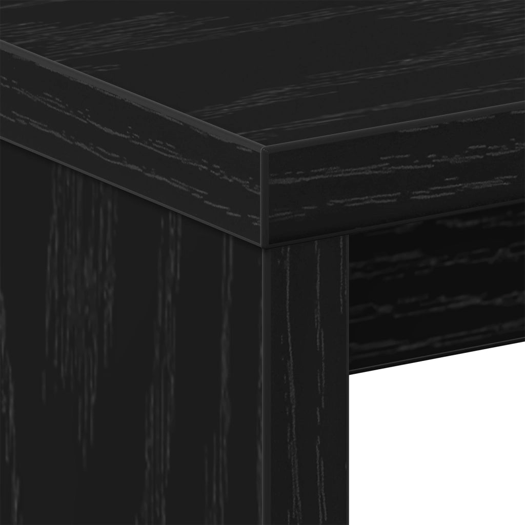 Comodino  Nero Rovere 40x30x40 cm in legno ingegnerizzato