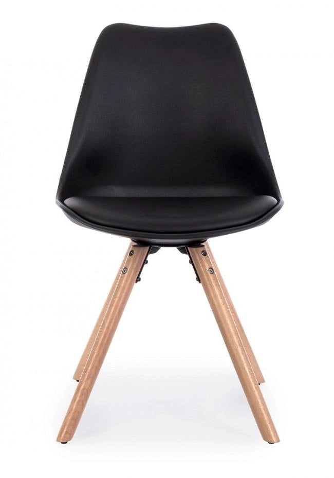 Set 4 Sedie 54x49x83,5 cm in Similpelle Nero