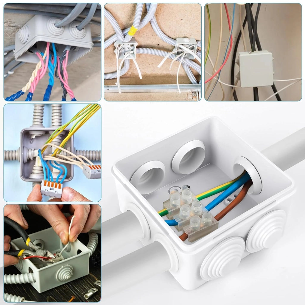 Scatola di Derivazione Rettangolare IP65 da Parete con Passacavi 350x230