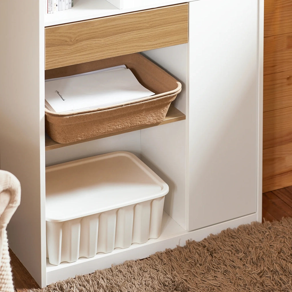 SoBuy Libreria Multiuso con 5 Cubi Portaoggetti, Scaffale Salvaspazio L72*P30*A110cm STR11-WN