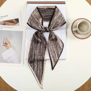 Nuova fascia per capelli alla moda con decorazioni in seta, piccola sciarpa, elastico per capelli, foulard, cintura