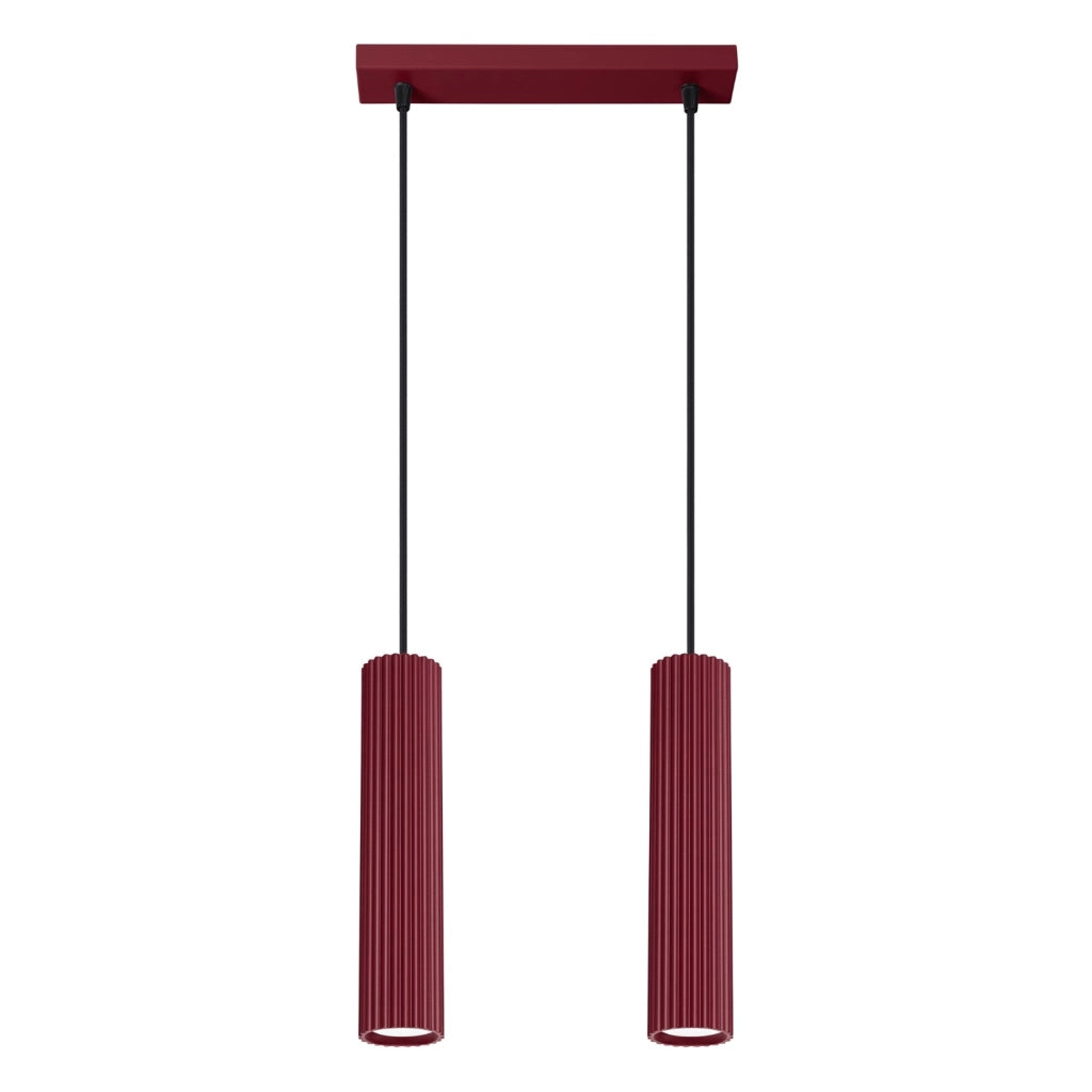 Lampada a sospensione KARBON 2 bordeaux
