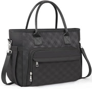 Borsa da pranzo per donne, termos per donne e adulti con cinturino regolabile e contenitore per bottiglie, borsa da pranzo per donne per lavoro, picnic, campeggio, nera