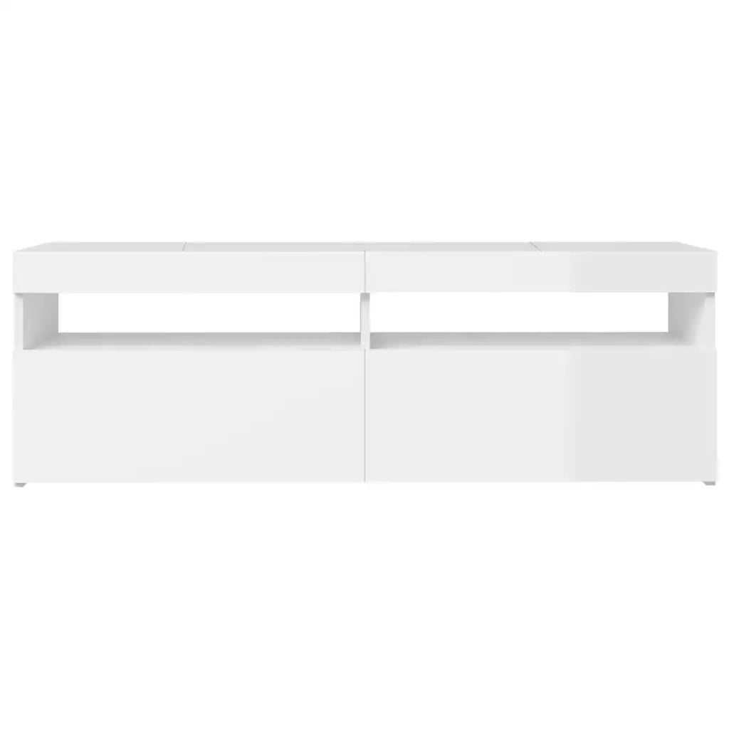 Mobile Porta TV con Luci LED Bianco Lucido 120x35x40 cm cod mxl 53318