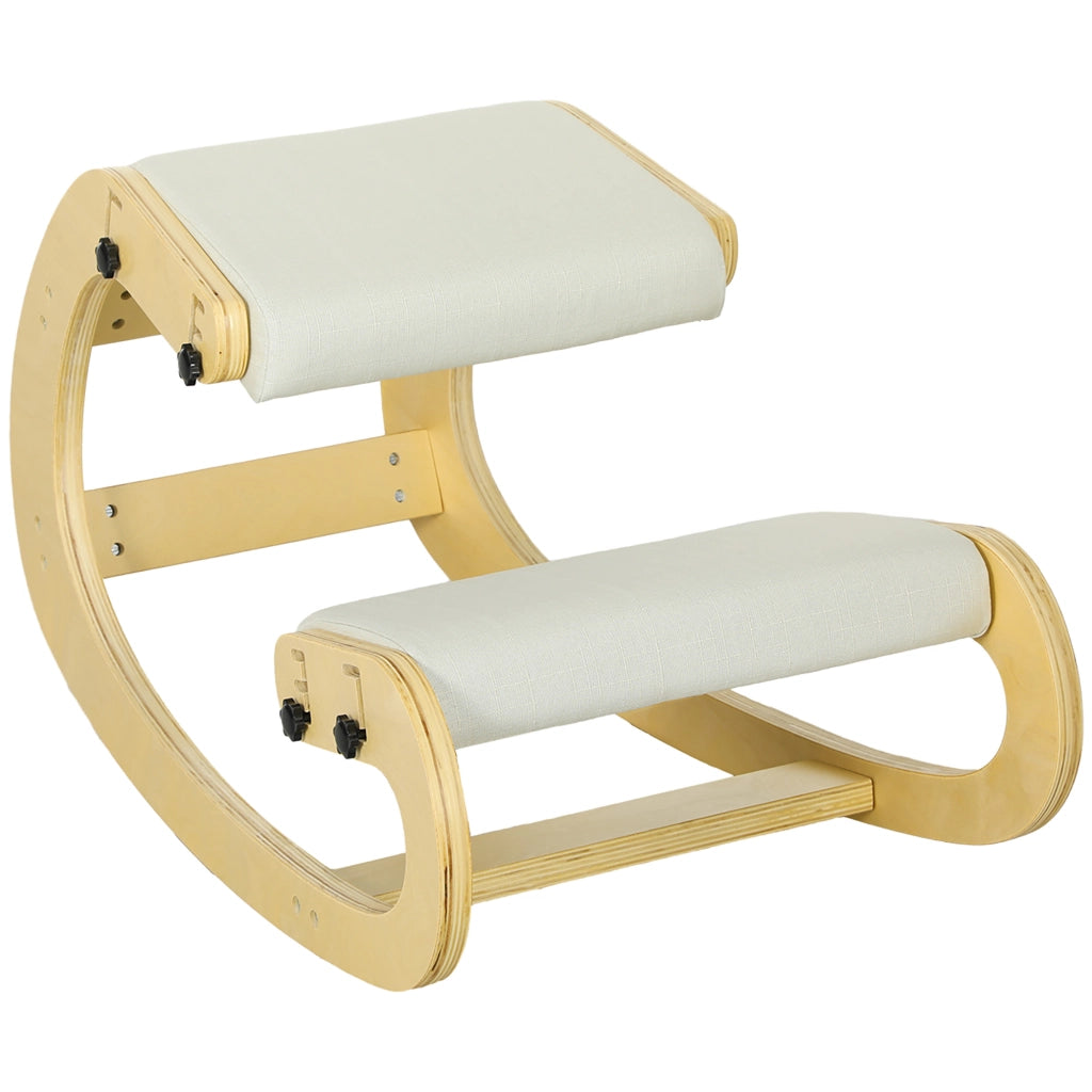 Sedia ergonomica da ginocchio in legno con funzione dondolo ¨C zephmum ¨C regolabile
