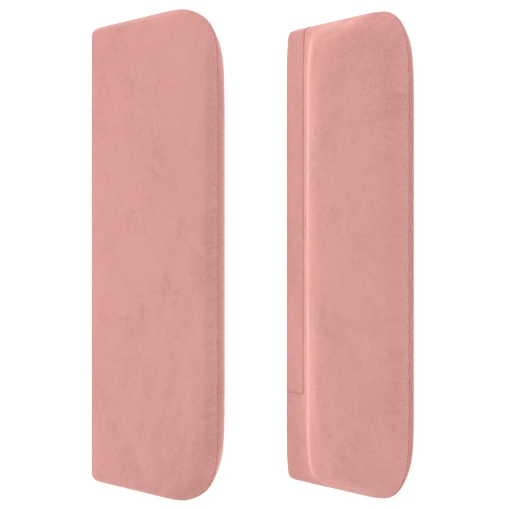Testiera ad Orecchio Rosa 103x16x78/88 cm in Velluto