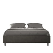 Letto Matrimoniale Large Sommier 180x190 cm con Rete Azelia Grigio