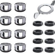 Regolatore di Pressione 8 Pezzi - Filtro per Rubinetto - Setola/Perforazione - Acciaio Inossidabile - Ottone Verniciato - Silenzioso e Economizzatore d'Acqua - Filtro per Rubinetto