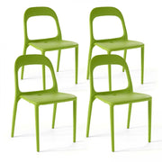 Oviala - Set di 4 sedie in plastica verde