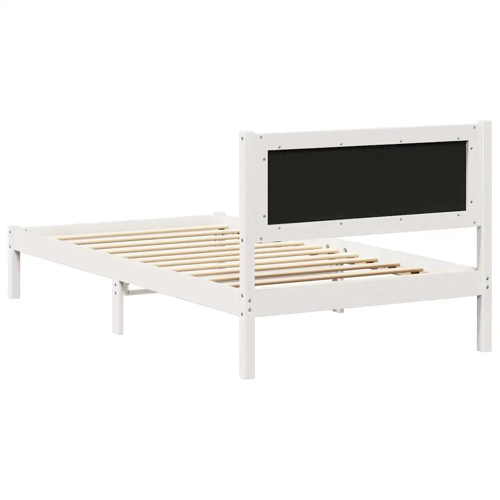 Letto con Testiera Rivestita Grigio chiaro 100 x 200 cm