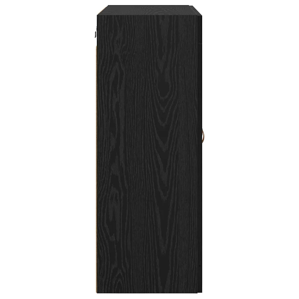 Mobile a muro 2 pcs Rovere Nero 69,5 x 34 x 90 cm