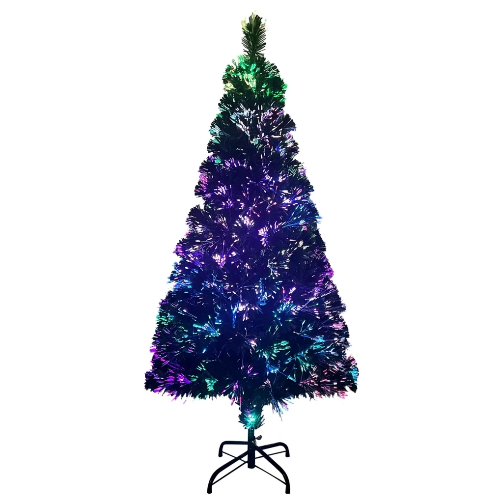 Albero Natale Artificiale con Supporto 120 cm in Fibra Ottica 321026