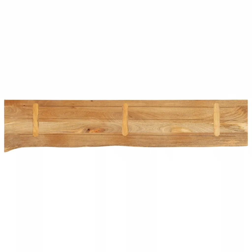 vidaXL Piano Tavolo Bordi Vivi 140x30x3,8cm in Legno Massello di Mango