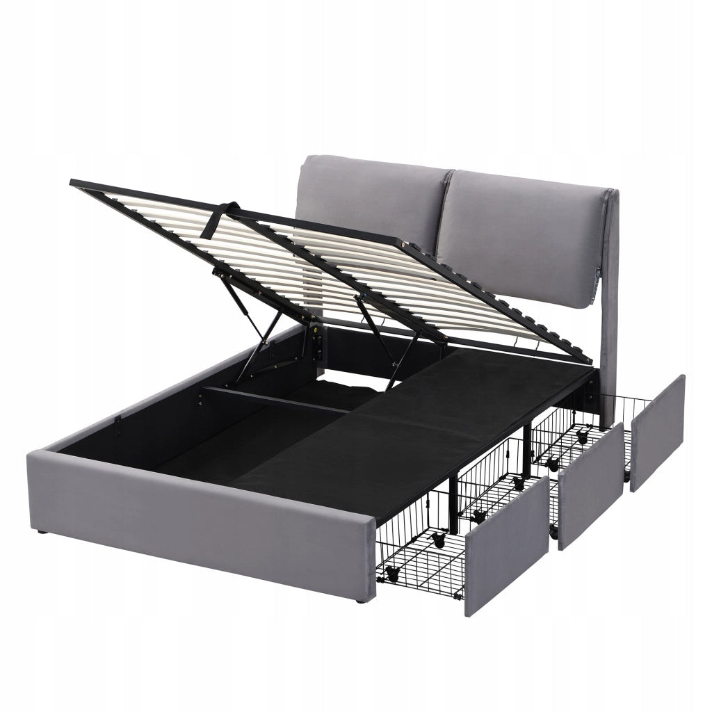 Letto singolo con 3 cassetti - Xylo - 140x190 cm