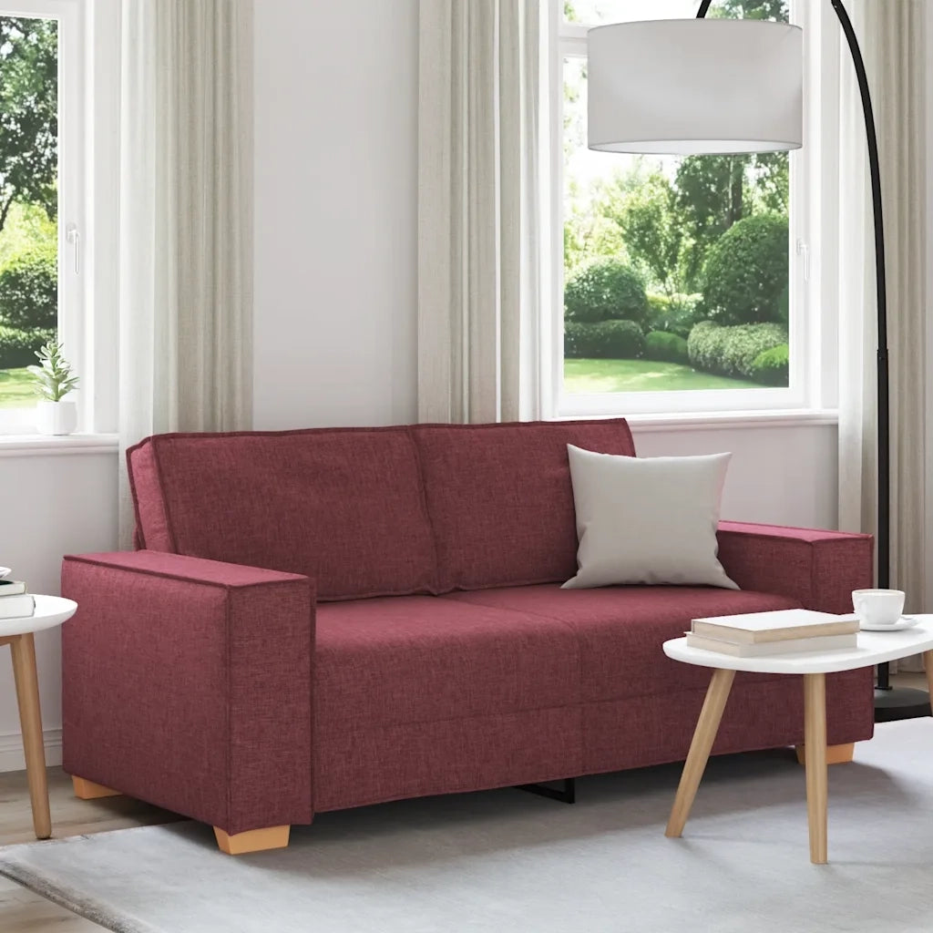 Divano a 2 Posti-Sofa 2 Posti rosso vino 140 cm in tessuto 840872