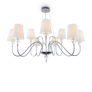 Lampadario Modern in Metallo Florero Cromo